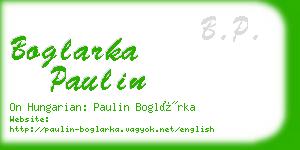 boglarka paulin business card